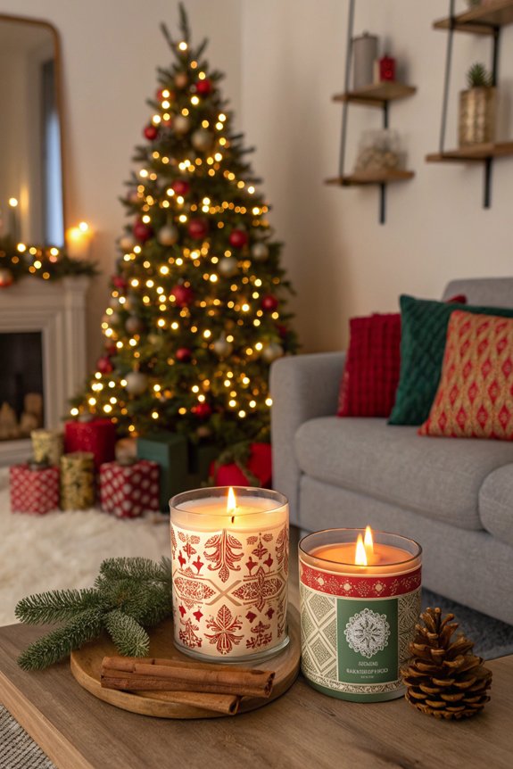 cozy holiday candle aromas