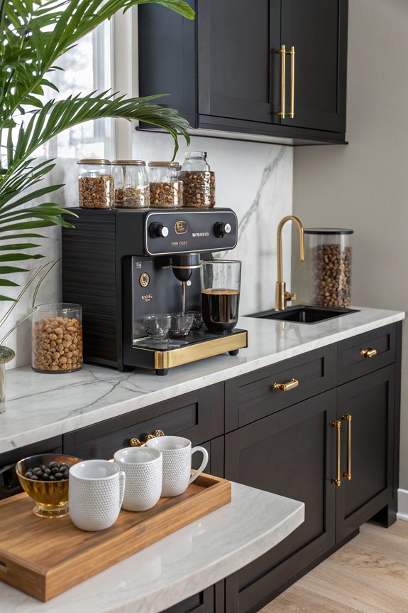 cozy home coffee station