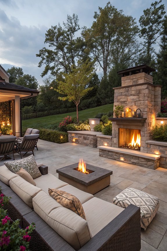 cozy outdoor fireplace gatherings