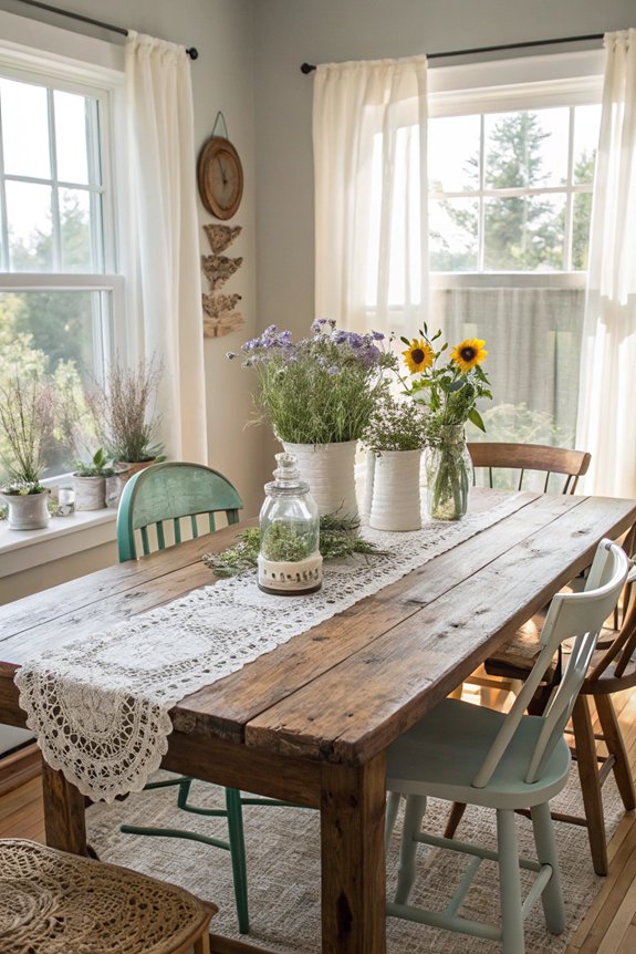 cozy rustic breakfast nook