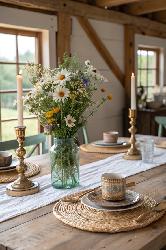 cozy rustic dining decor