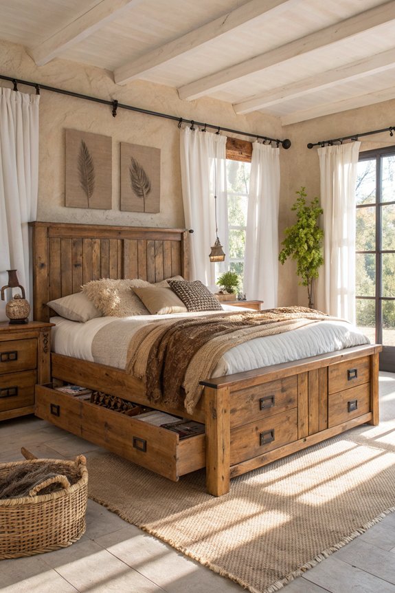 cozy rustic storage solution