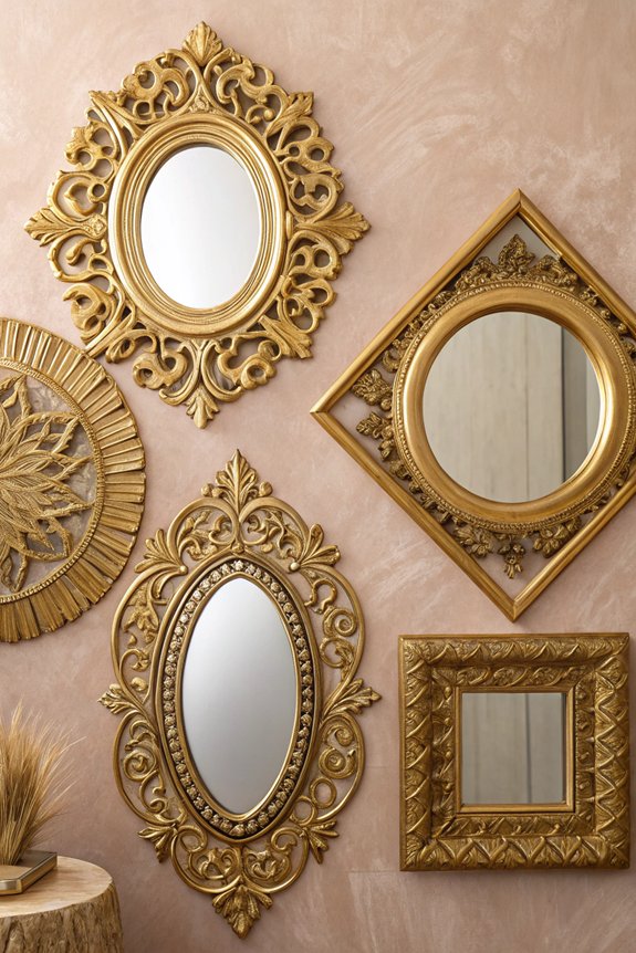 customizable gold mirror designs