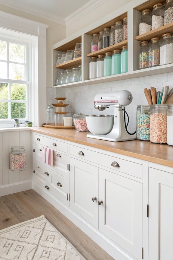 dedicated baking workspace setup