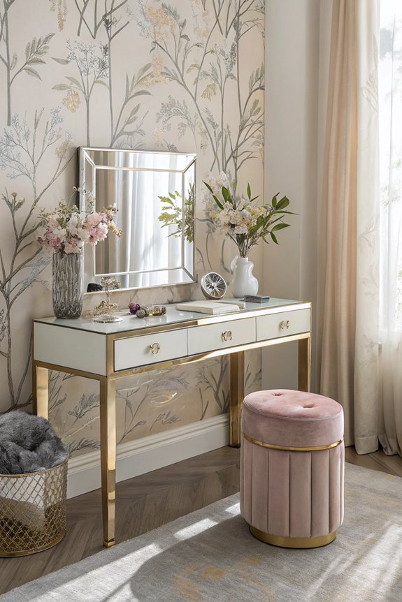 dressing table decor matching