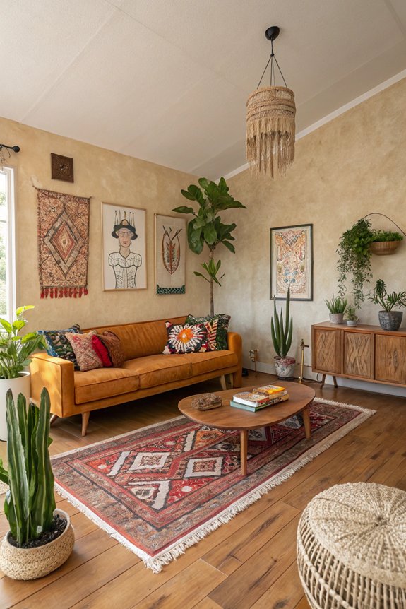 eclectic layered natural decor