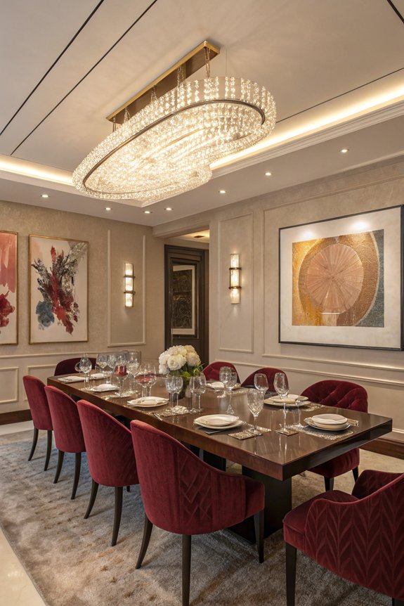 elegant dining room art
