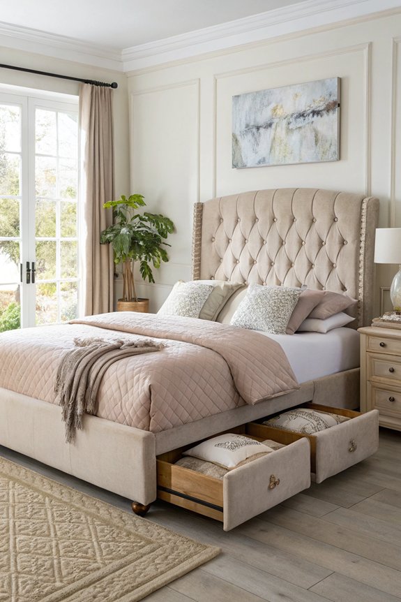 elegant functional storage beds