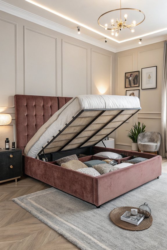 elegant functional storage beds