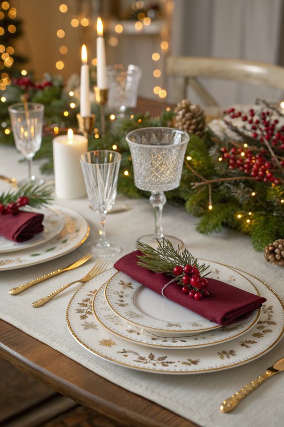 elegant holiday table settings