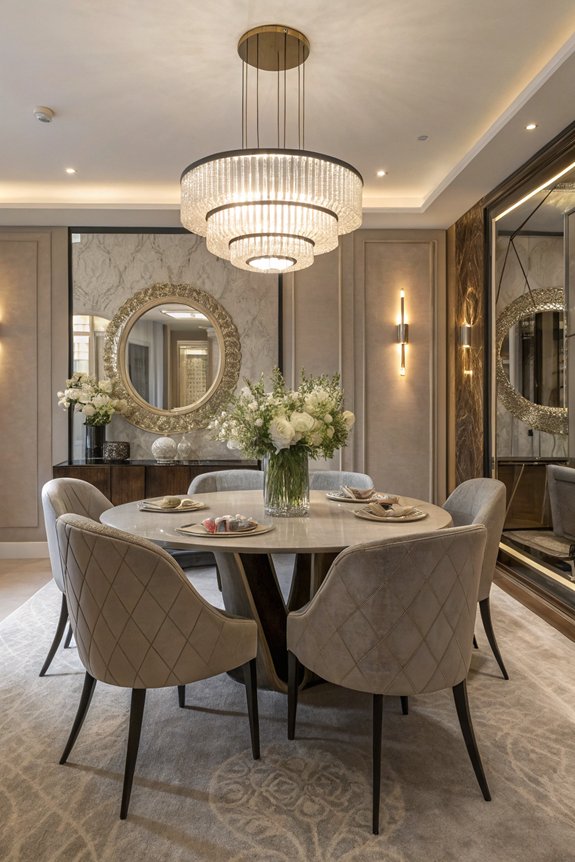 elegant mirrors enhance ambiance