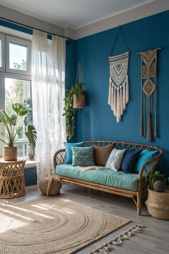 elevate blue boho textures