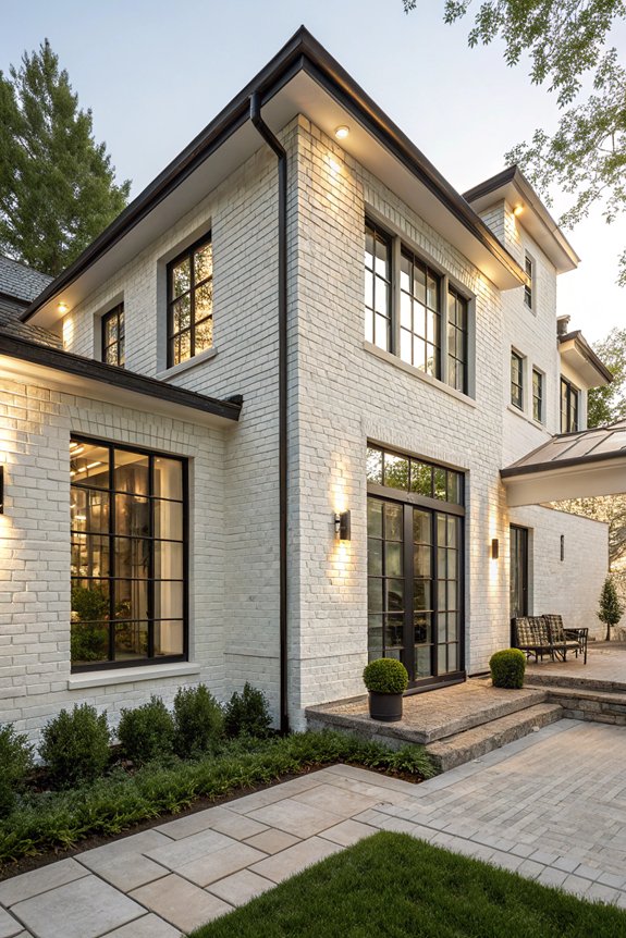 elevate home with white brick