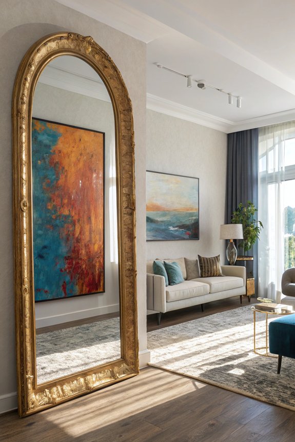 enhance art with mirrors