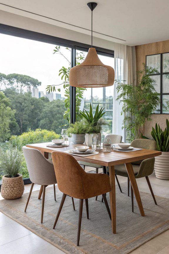 enhance dining with plants