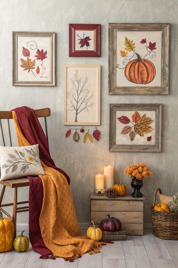 fall inspired gallery wall