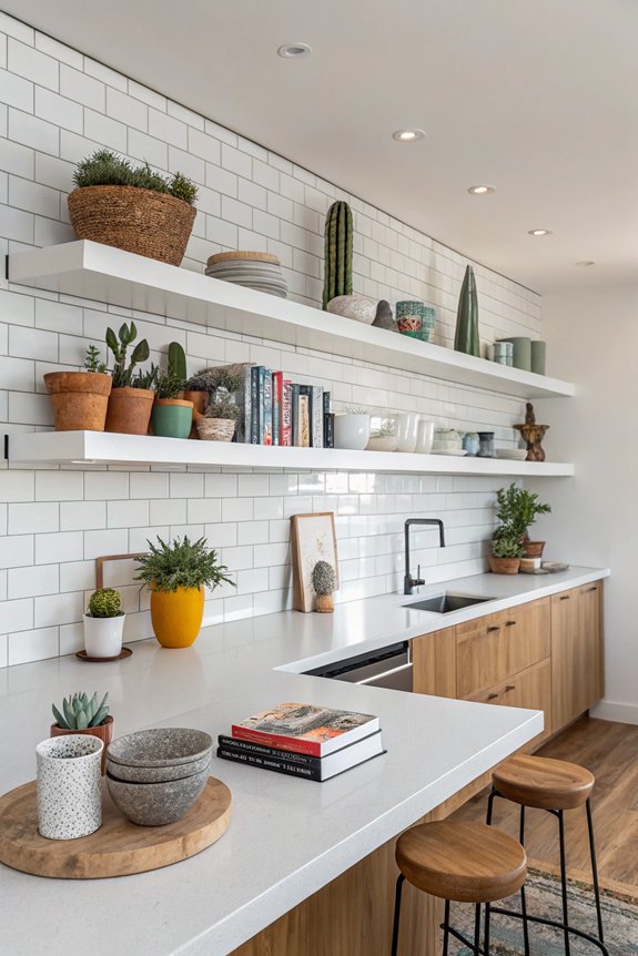 floating shelves for functionality
