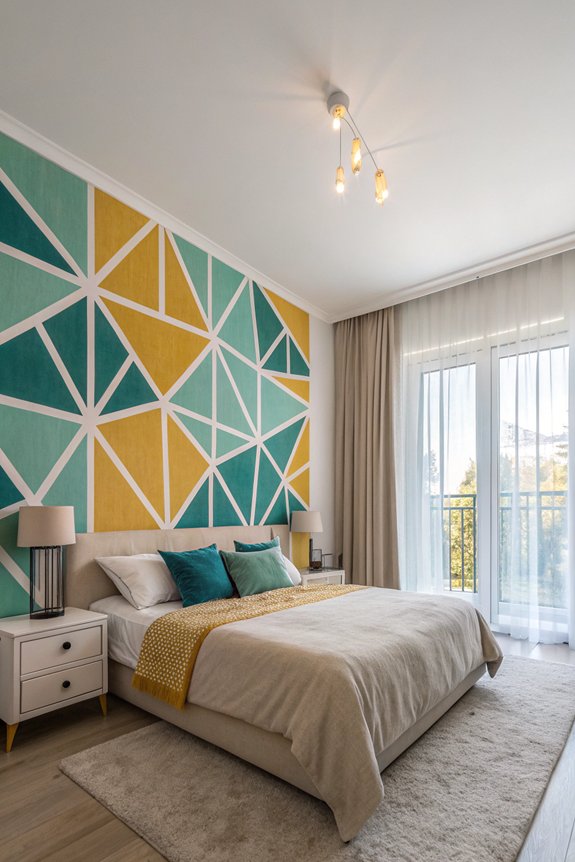 geometric wall decals enhance decor