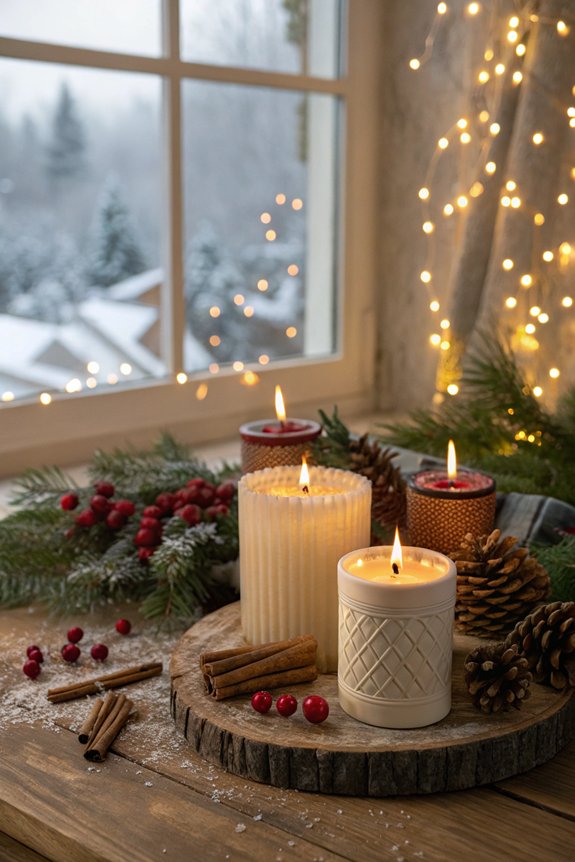 holiday scented candle ambiance