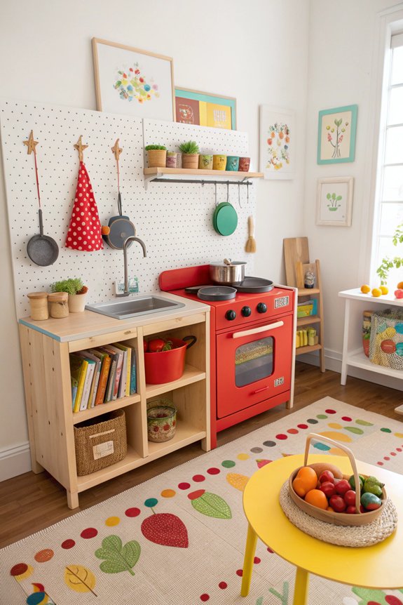 imaginative play kitchen setup