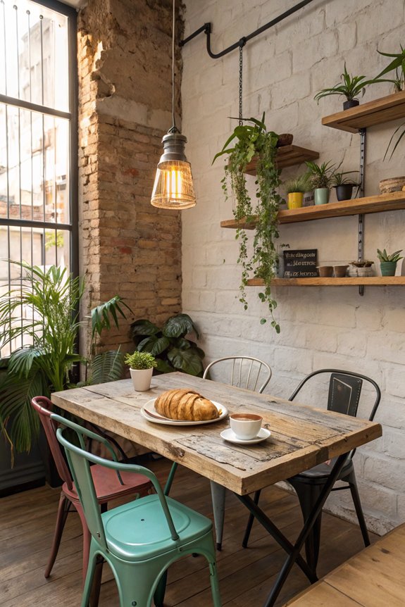 industrial breakfast nook design