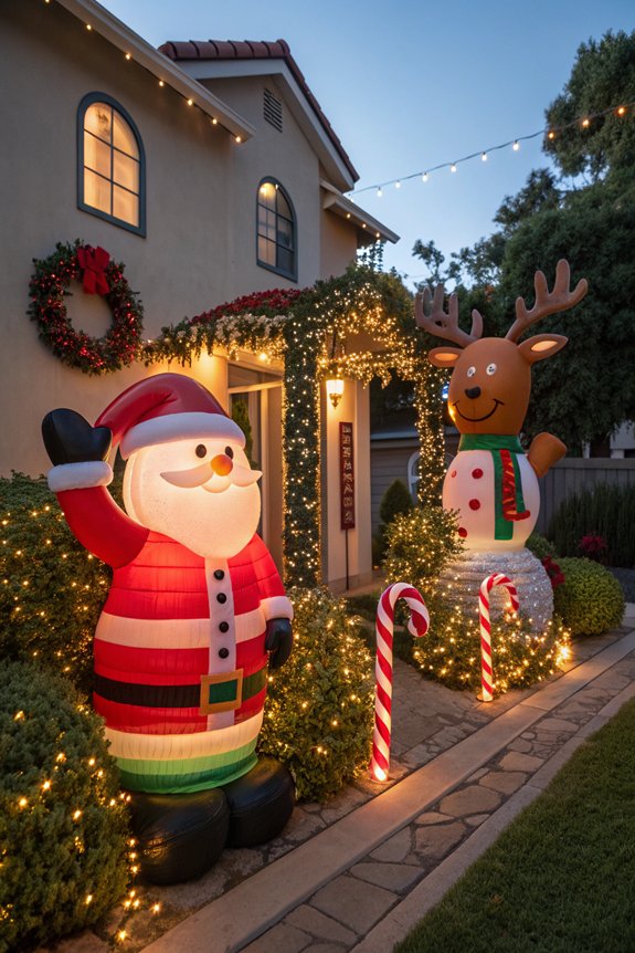 inflatable holiday outdoor decorations