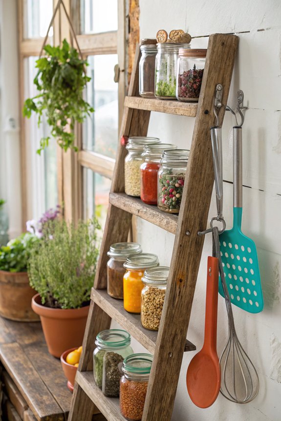 ladder kitchen storage solution