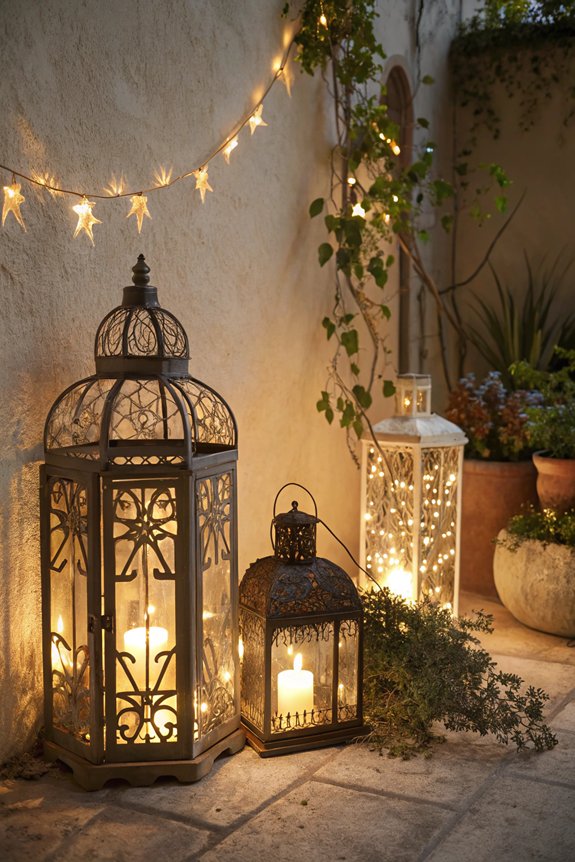 lanterns and fairy lights