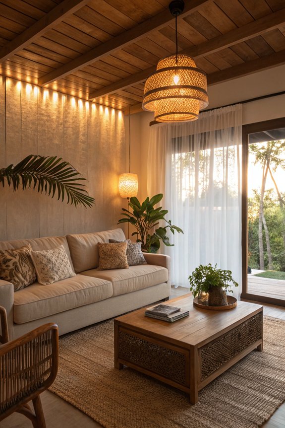 layered lighting for coziness