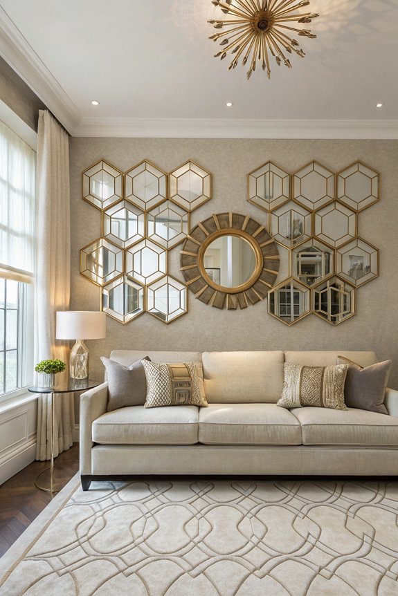 layered mirrors enhance space