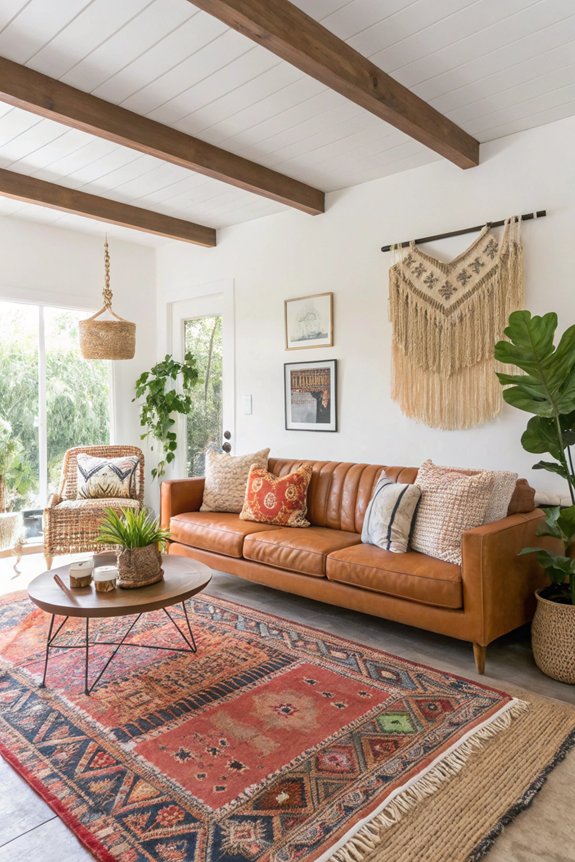 layered rugs for warmth