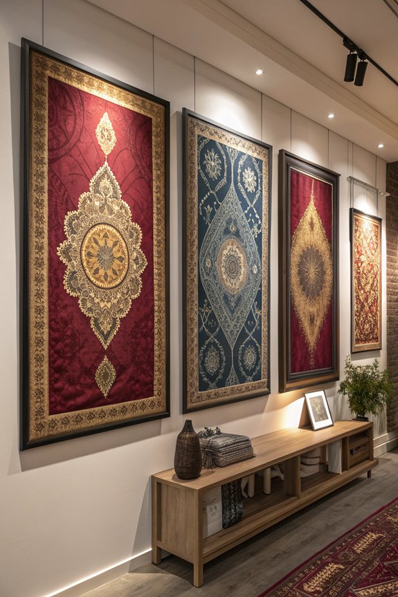 layered tapestries with frames