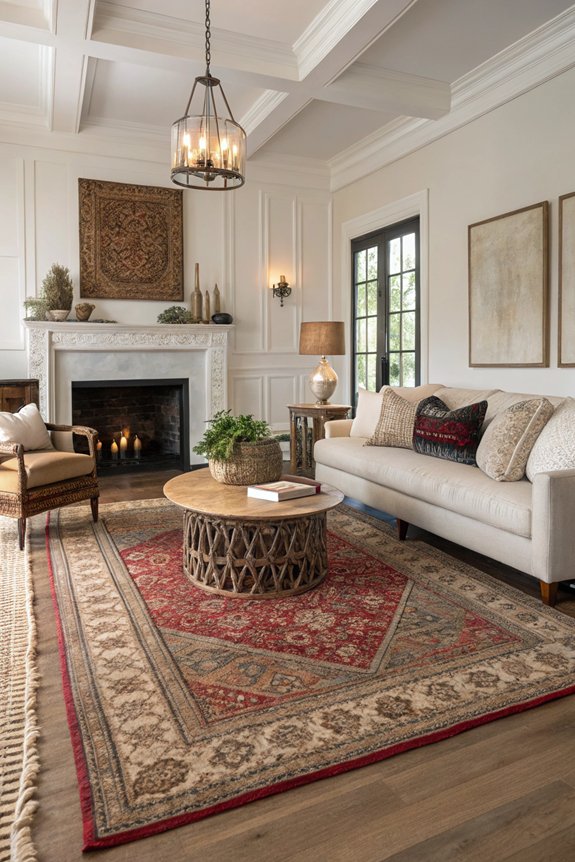 layering rugs for texture