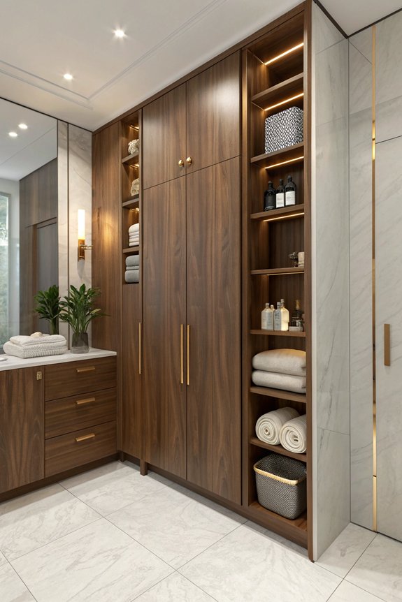 maximize bathroom storage vertically