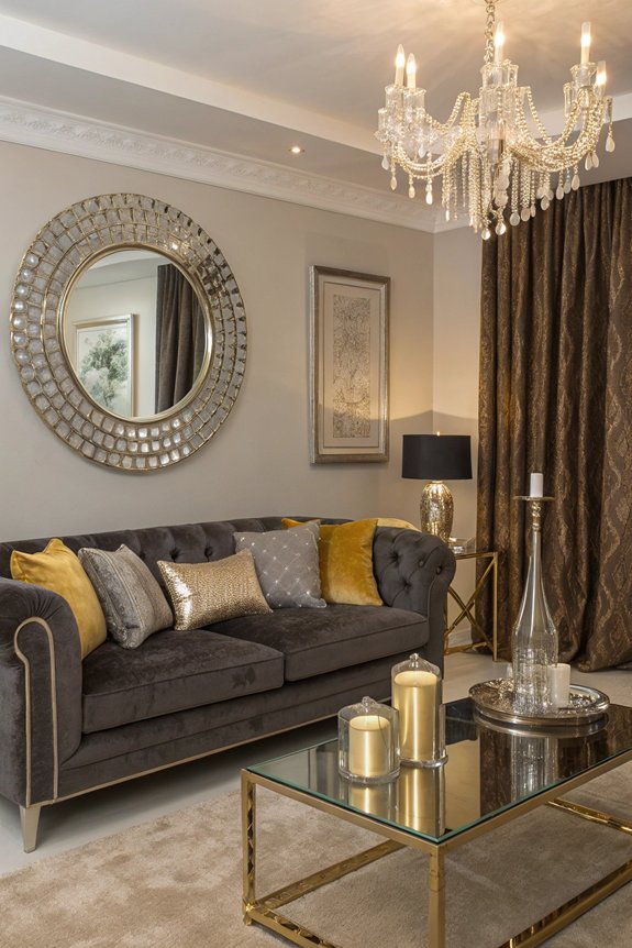 metallic accents for elegance