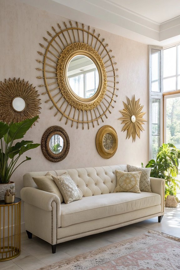 mirrors as artistic focal points