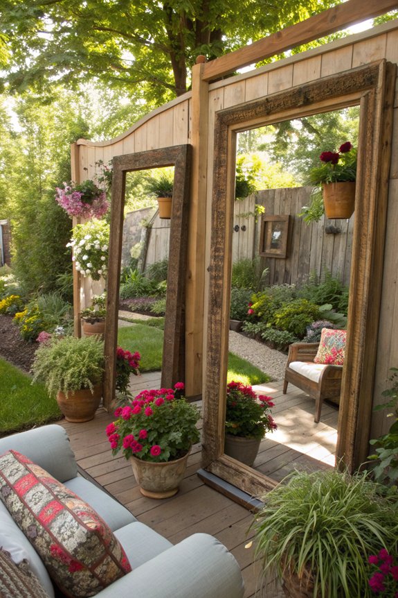 mirrors expand backyard perception