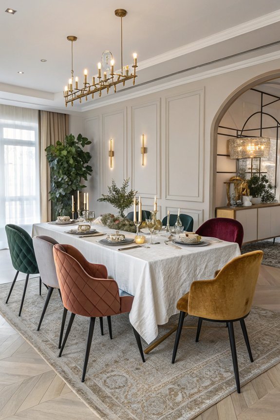 mismatched chairs for elegance