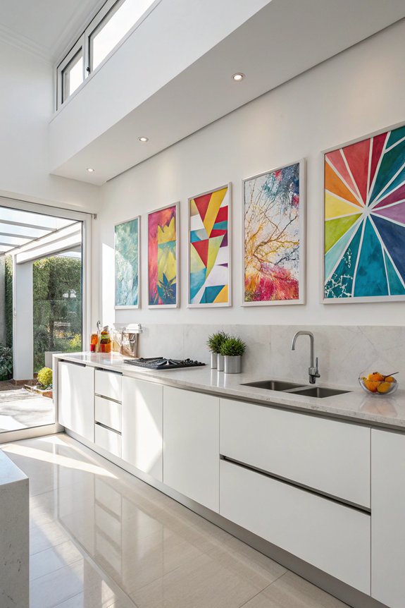 modern abstract kitchen art