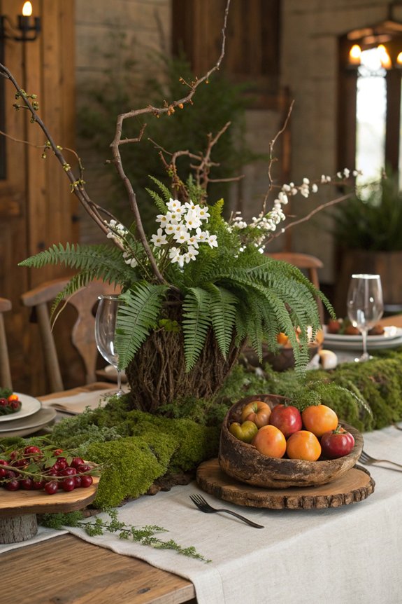 nature inspired dining decor