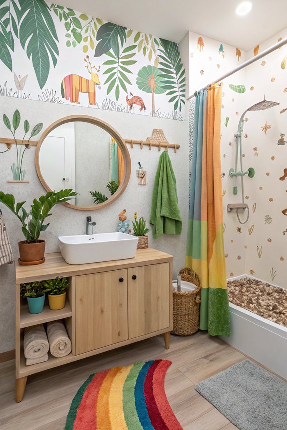 nature inspired kids bathroom design