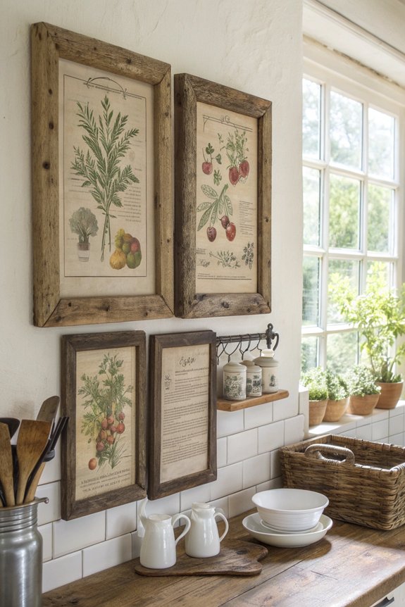 nostalgic kitchen decor prints