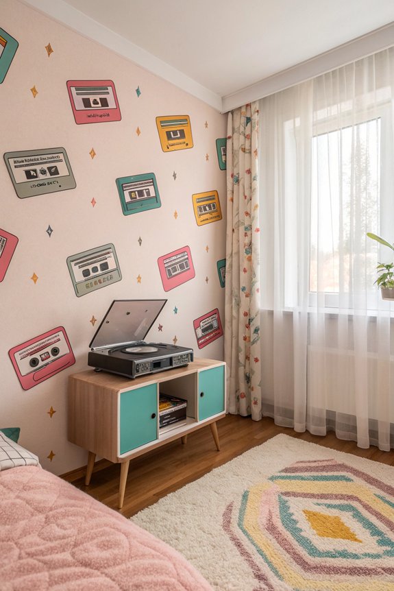 nostalgic retro wall decals