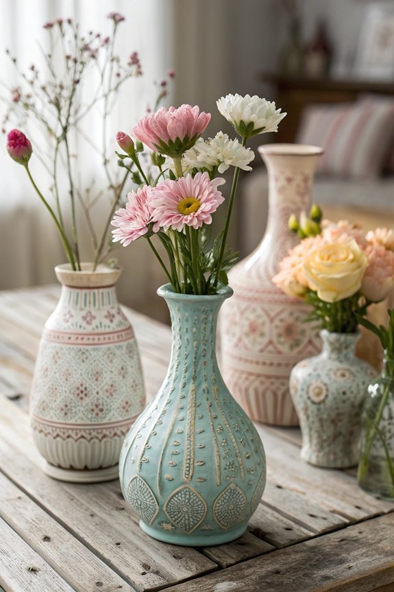 nostalgic vintage inspired vases