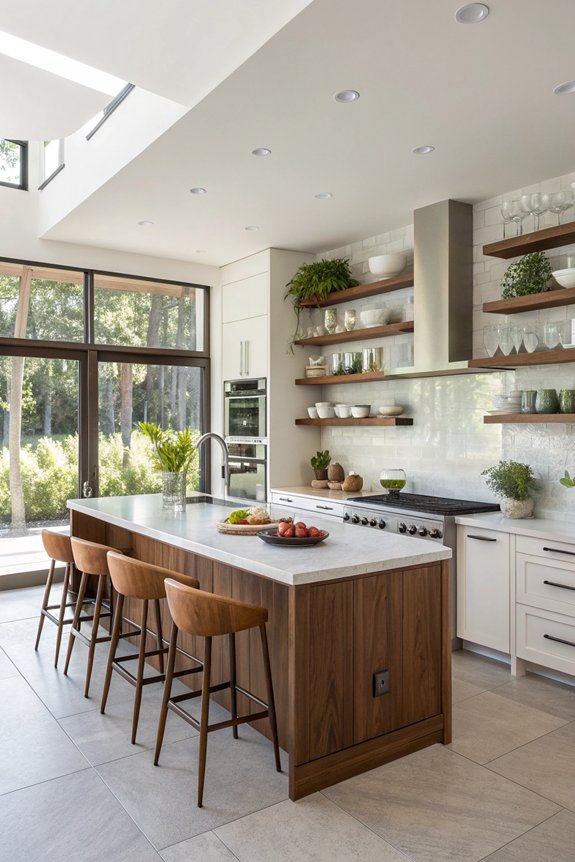 open shelving enhances space