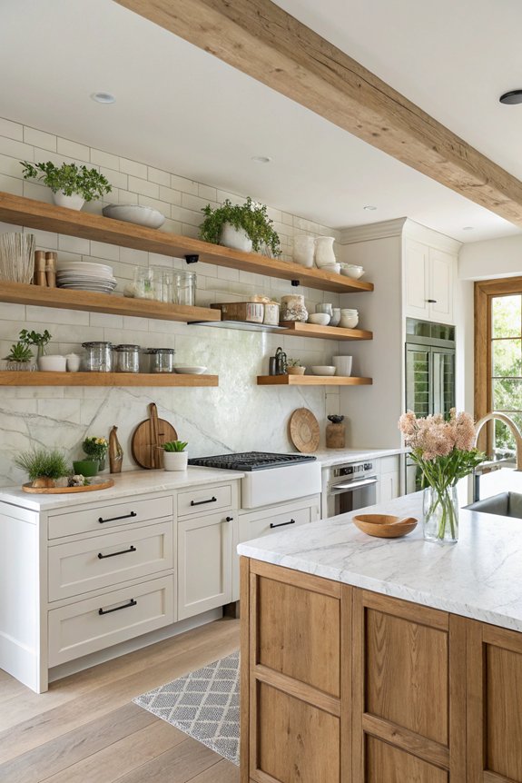 open shelving for kitchens