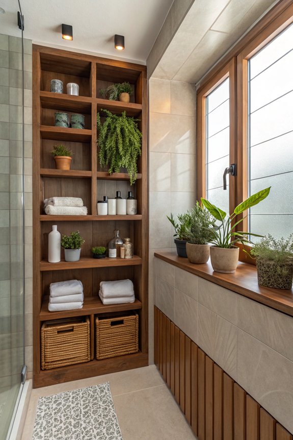 optimize small bathroom storage