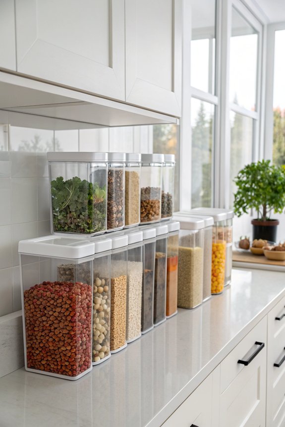 organize kitchen with transparency