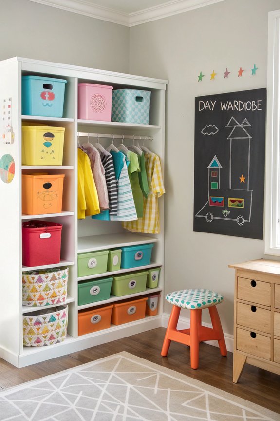 organized closet encourages independence