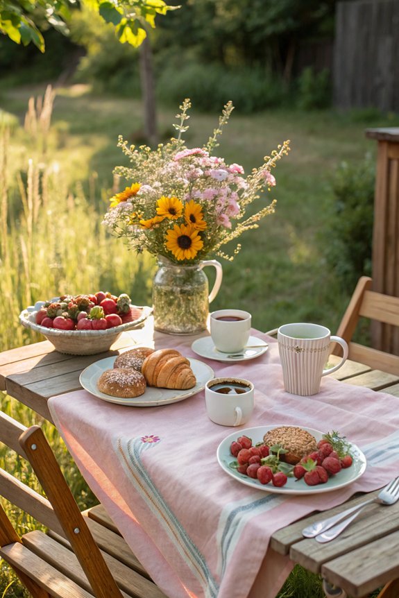 outdoor breakfast relaxation space